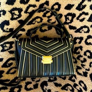 Michael Kors Black and gold Leather Bag